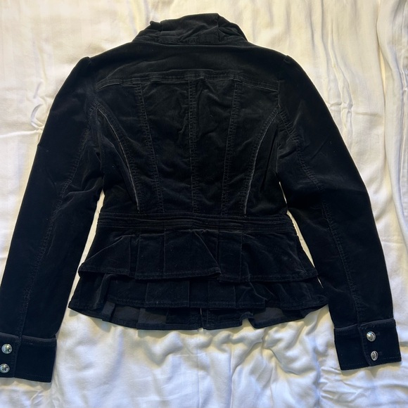 White House Black Market Black Velvet Blazer - Picture 3 of 3